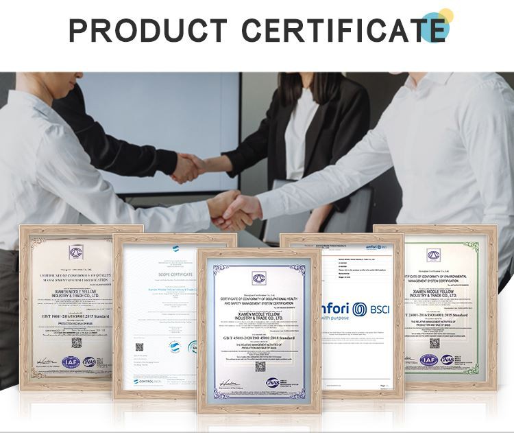 Zipper Closure Shopping Bag Certificate Zipper Closure Shopping Bag Certificate